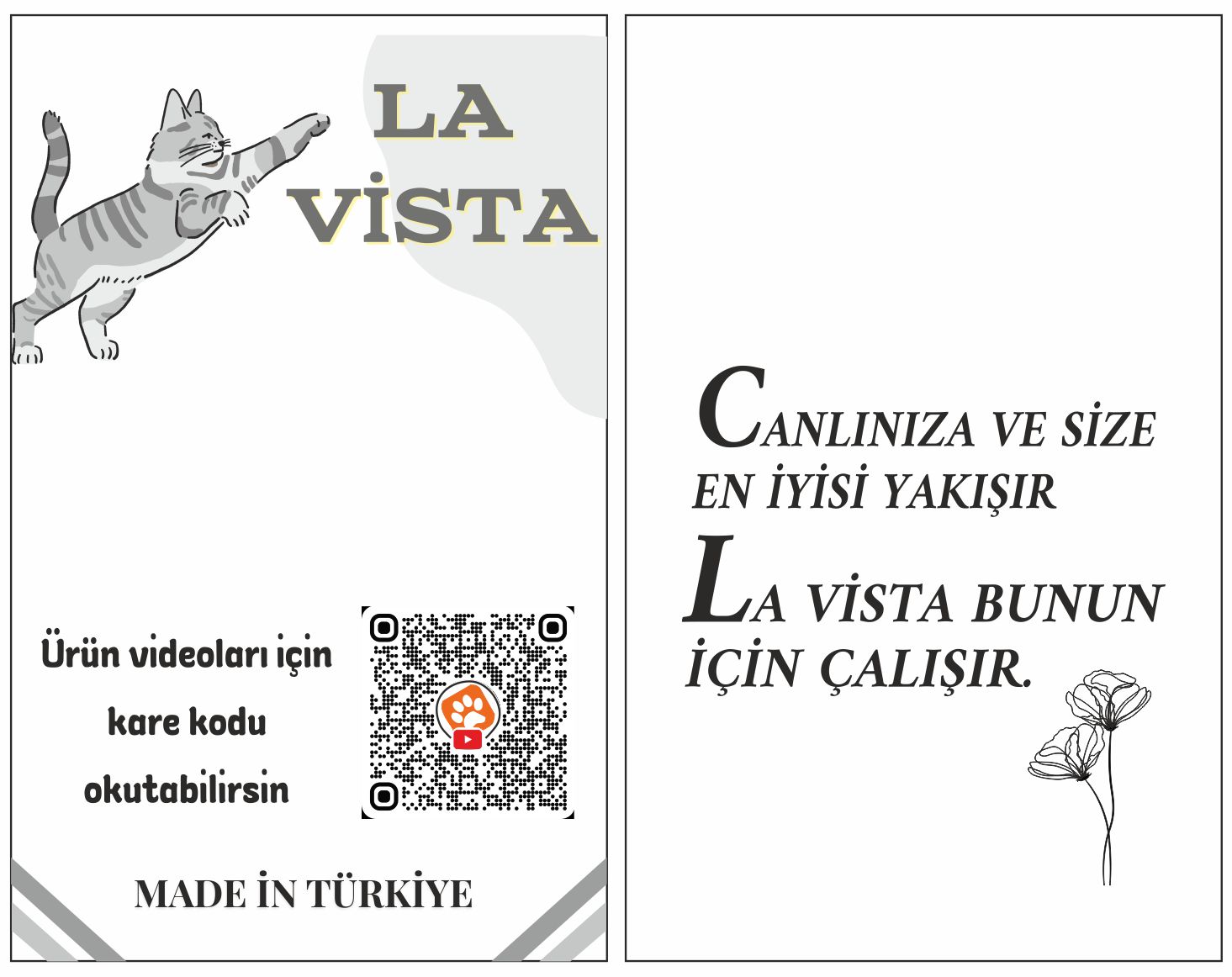 La Vista karton etiket iş örneği