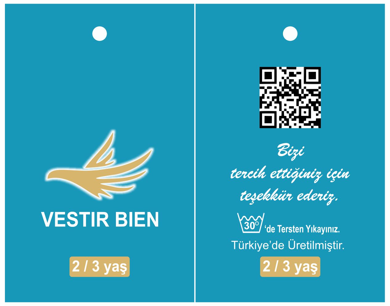 Vester Bien karton etiket iş örneği